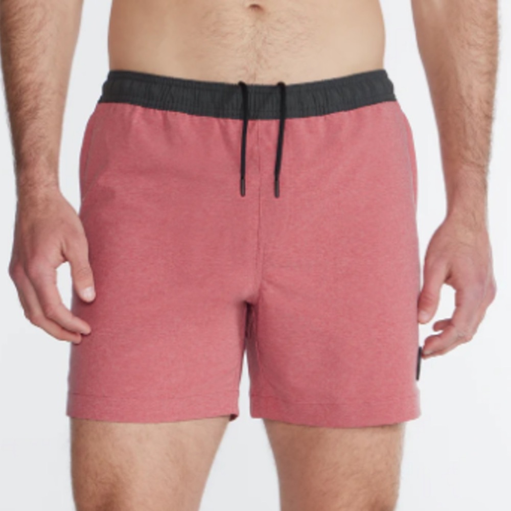 Chubbies Gym Swim Hybrid Short The Hot Links coral/grey size L 5.5"‎ inseam NWOT